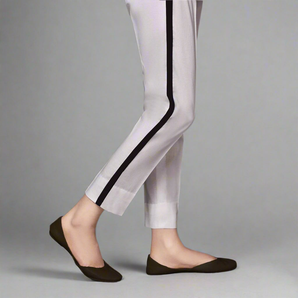 Contrast Stylish Pants / Trousers for Women in Cotton - CFT01 - Dhanak Boutique
