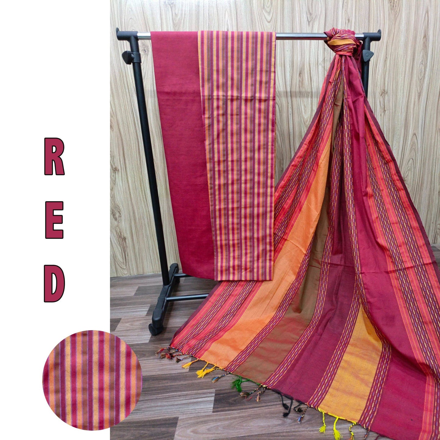Handwoven Khaadi Fabric Multani Suits - Rangoli 3 Pcs - Unstitched - Dhanak Boutique