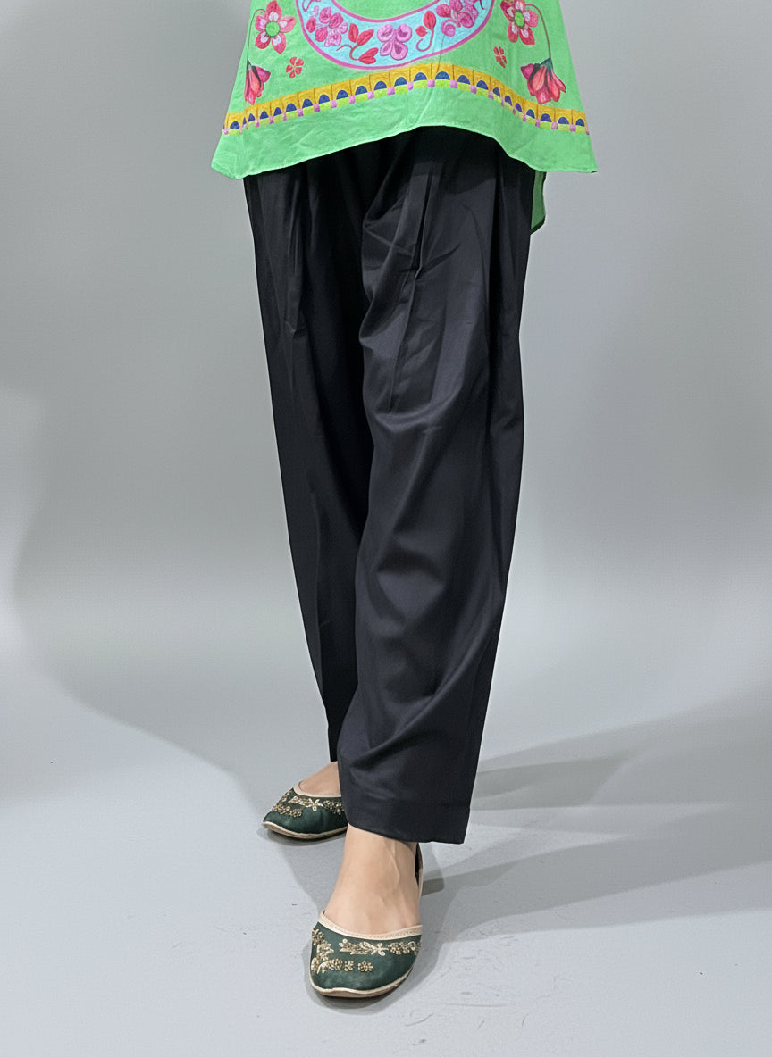 Narrow Shalwar for Women in Cambric Cotton - CNS01