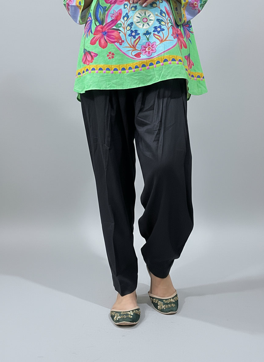 Narrow Shalwar for Women in Cambric Cotton - CNS01