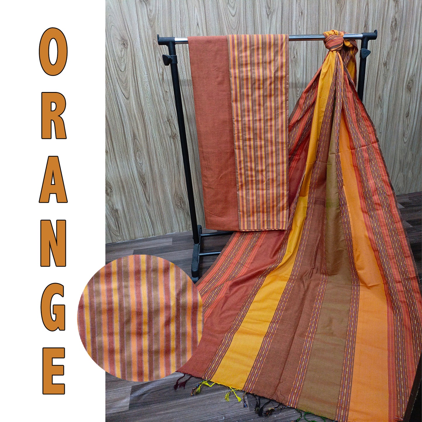 Winter Collection -  Khaadi Khaddar - Orange - Handwoven Fabric Suits - Rangoli 3 Pcs - Unstitched