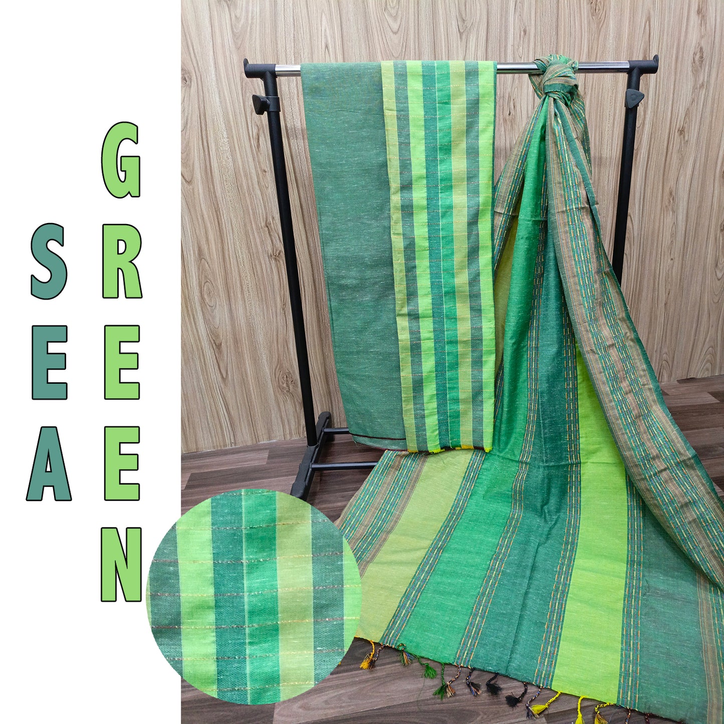 Khaadi Jacquard - Sea Green - Handwoven Fabric Suits - Rangoli 3 Pcs - Unstitched
