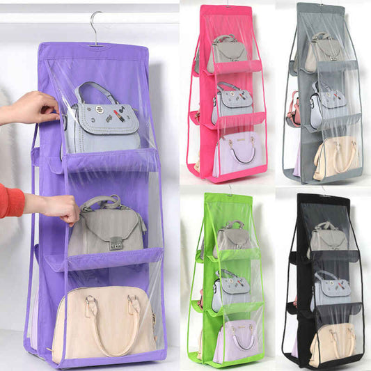6 Pocket Hanging purse Organizer - Dhanak Boutique