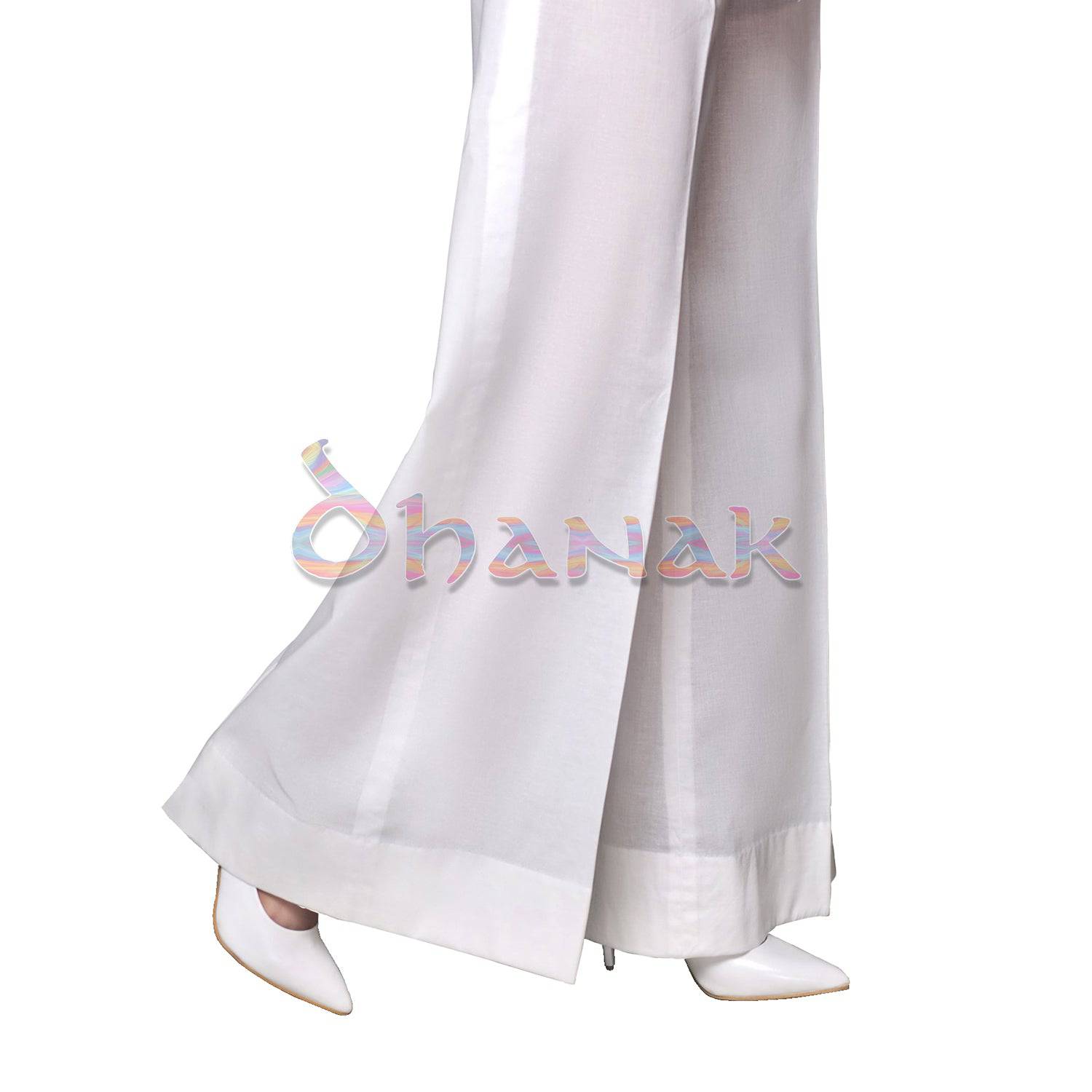 Bell Bottom Trousers for Women in Cotton - BBS01 - Dhanak Boutique
