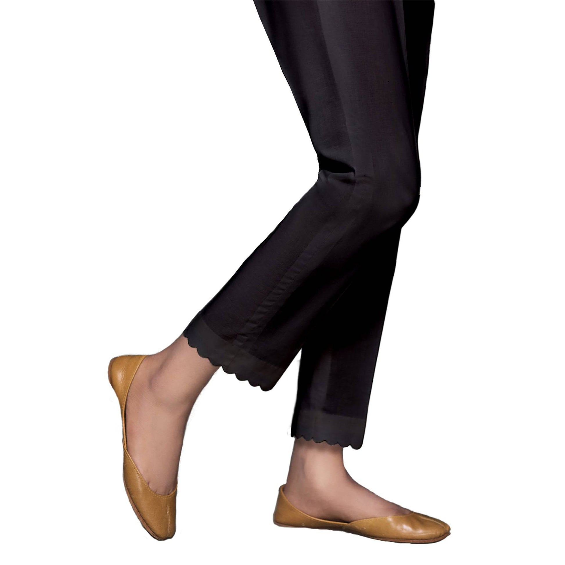 Scallop Trousers for Women in Cotton - SC01 - Dhanak Boutique