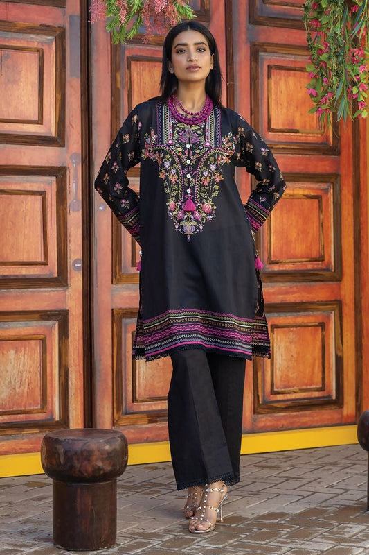 Khaadi - Lawn Collection - Black 2 Piece - Stitched - JLA231208