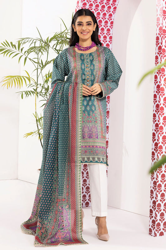 Khaadi - Lawn Collection - Green 2 Piece - Stitched - LLA240108-GRN